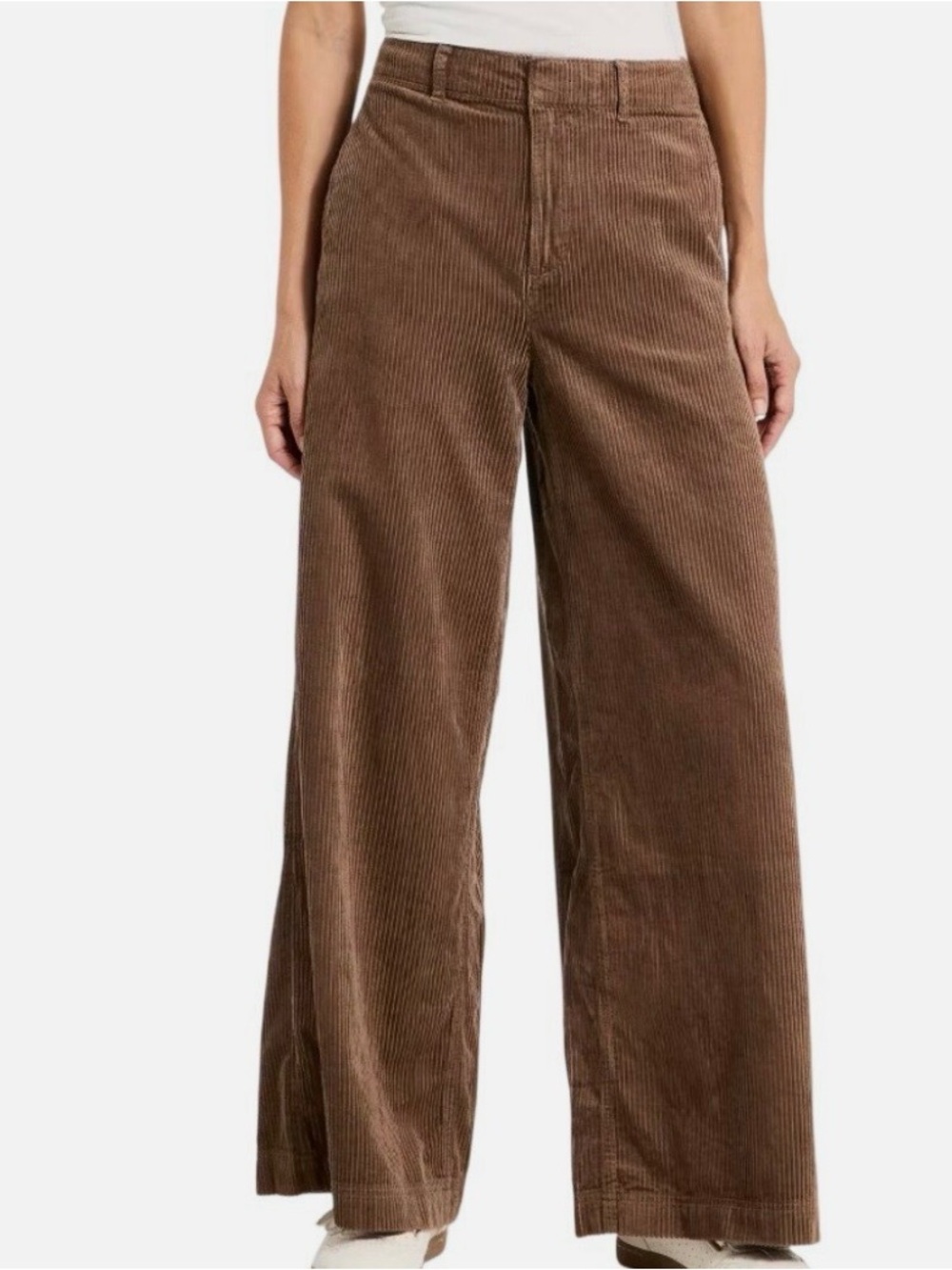 Universal Threads Wide-Leg Brown Corduroy Pants
